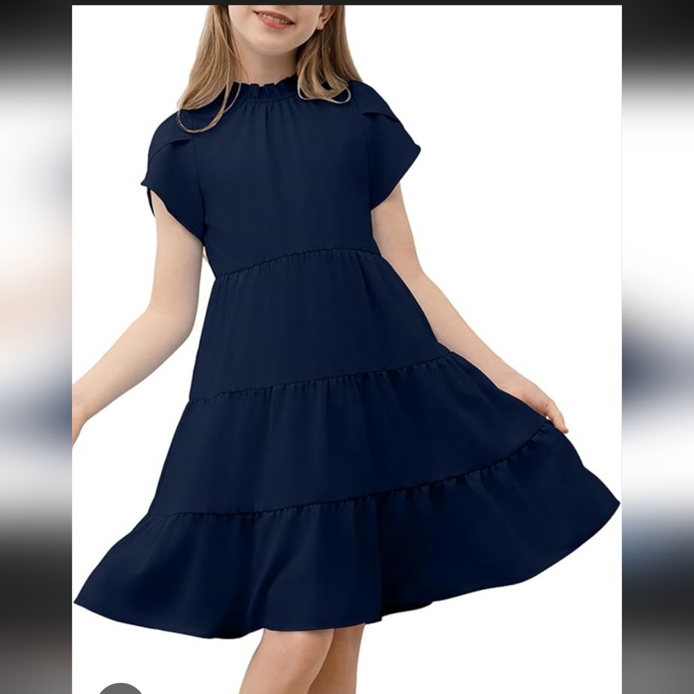 Elegant Navy Kids Formal Dress